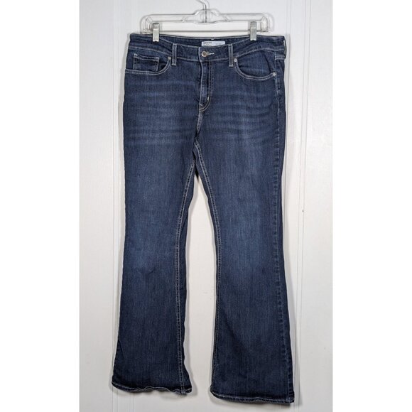 Levi Strauss Gold Signature Boot Cut Jeans Womens Size 12 Dark Blue Levi's Denim - Picture 1 of 5